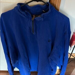 Chaps Royal Blue Quarter-Zip Pullover